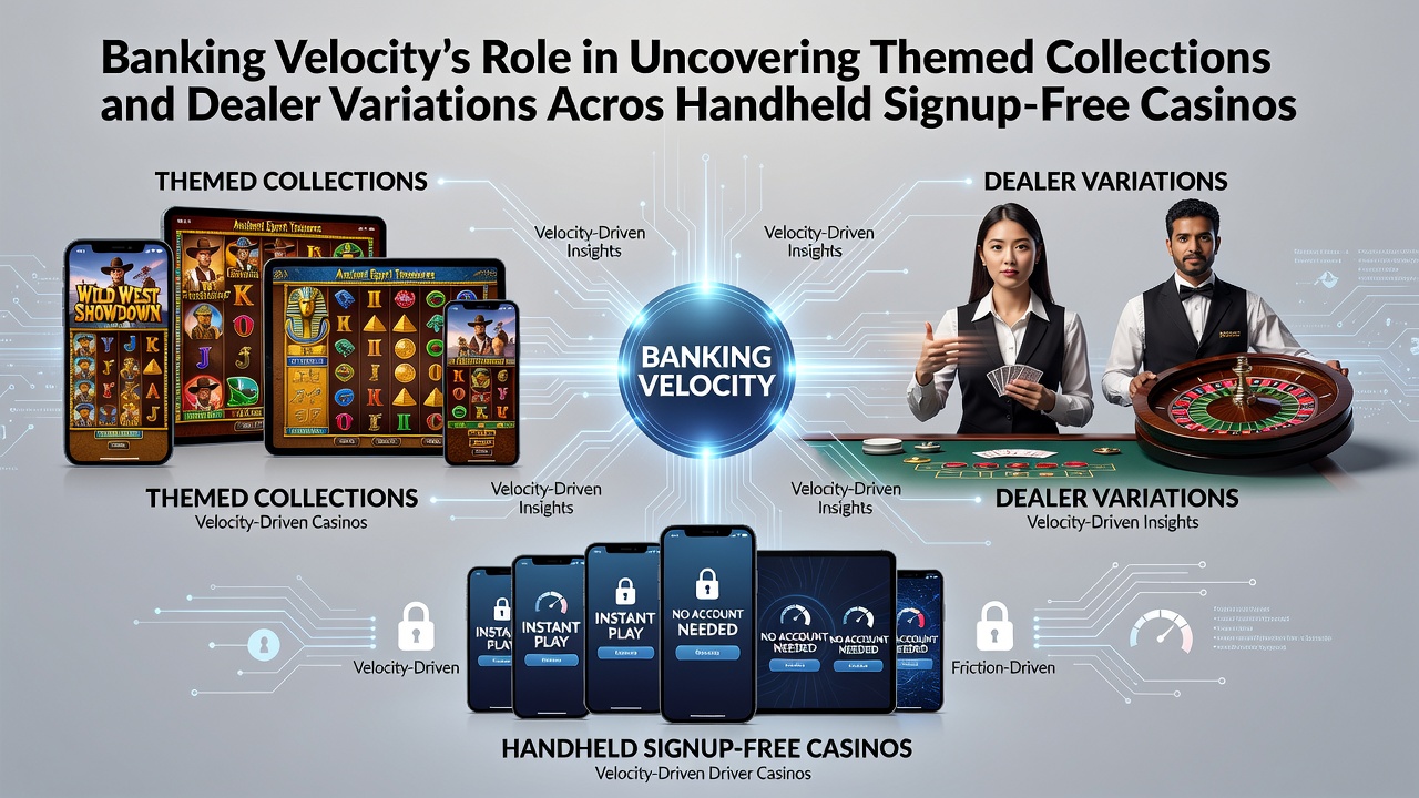 Illustration of rapid banking transfers enabling access to varied themed slot collections and live dealer options on mobile devices in signup-free casino environments