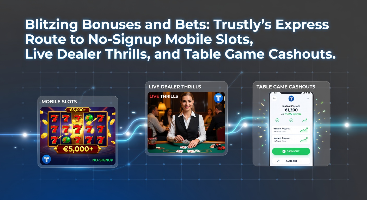 Trustly logo integrated with vibrant casino games on a mobile screen, showing seamless deposit flow