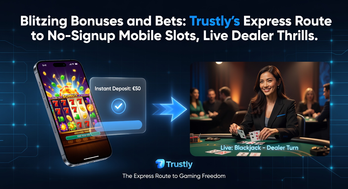 Dynamic live dealer blackjack table with Trustly deposit notification overlay on a smartphone, capturing the thrill of instant play