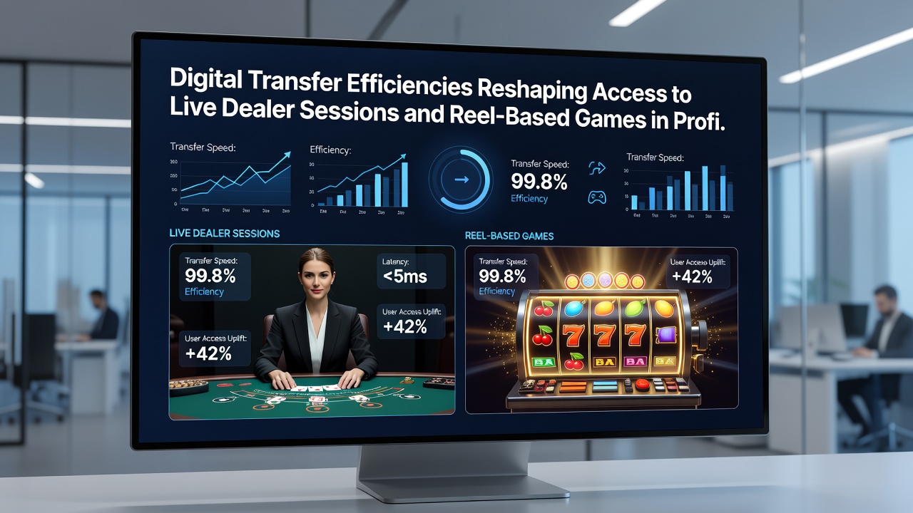 Mobile reel games and live sessions powered by efficient digital transfers