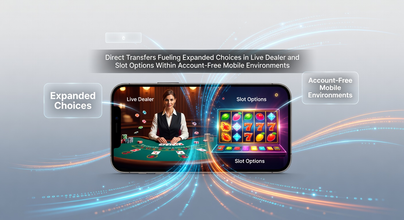 Mobile device displaying account-free live dealer tables alongside diverse slot machine selections