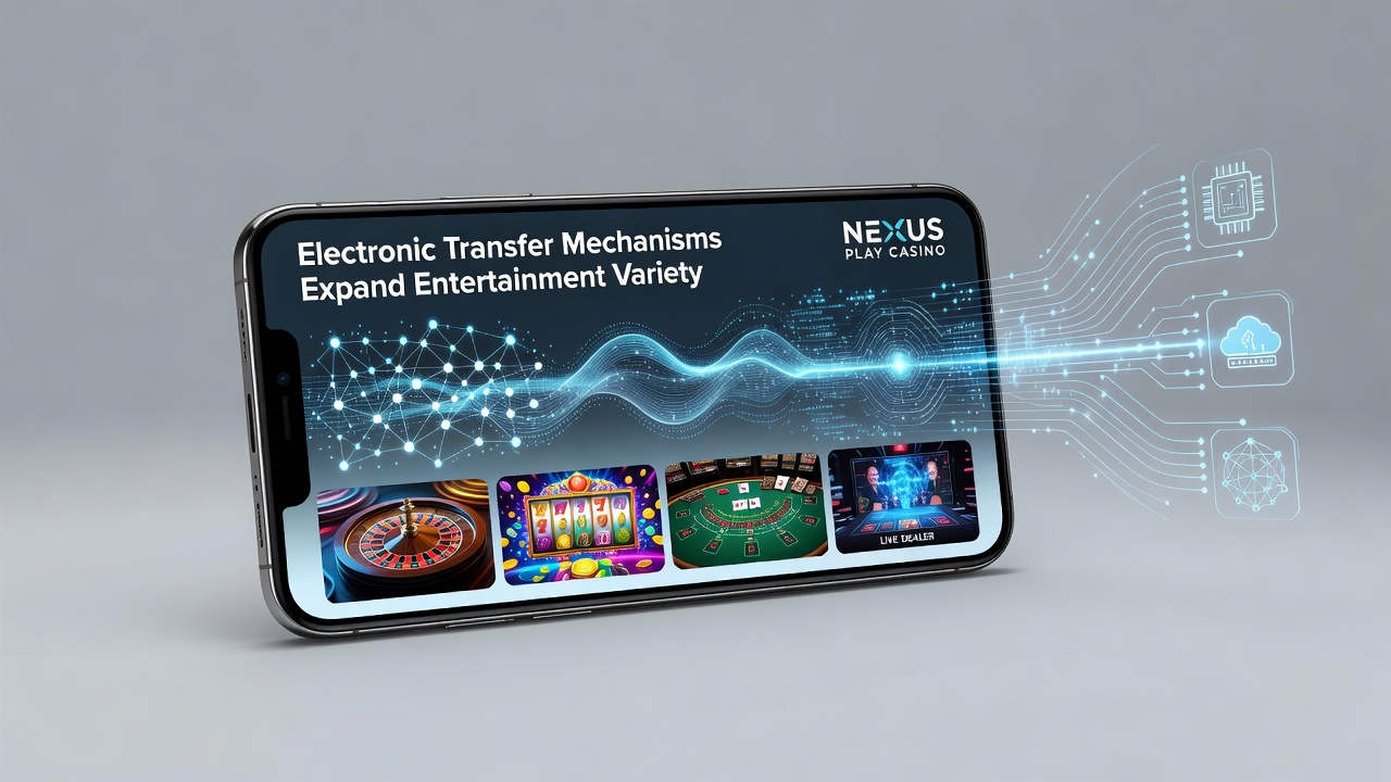 Mobile casino interface showing diverse game options enabled by direct bank transfers