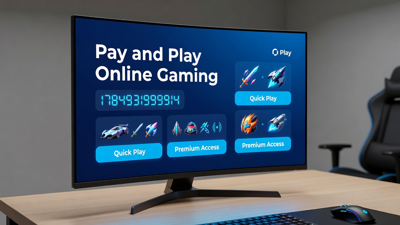 Dashboard view of varied mobile games accessible via direct bank link