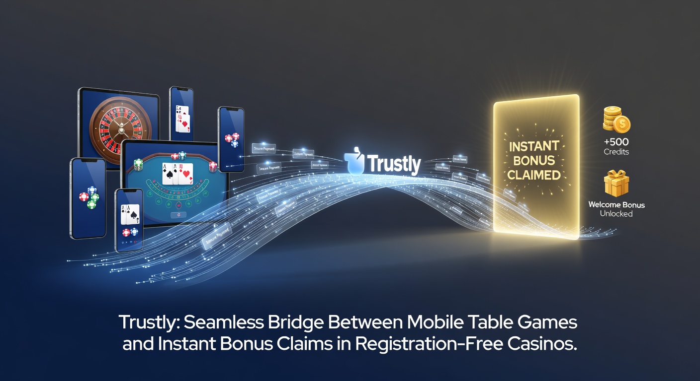 Mobile screen showing instant bonus activation alongside a live roulette table in a Trustly-powered registration-free casino