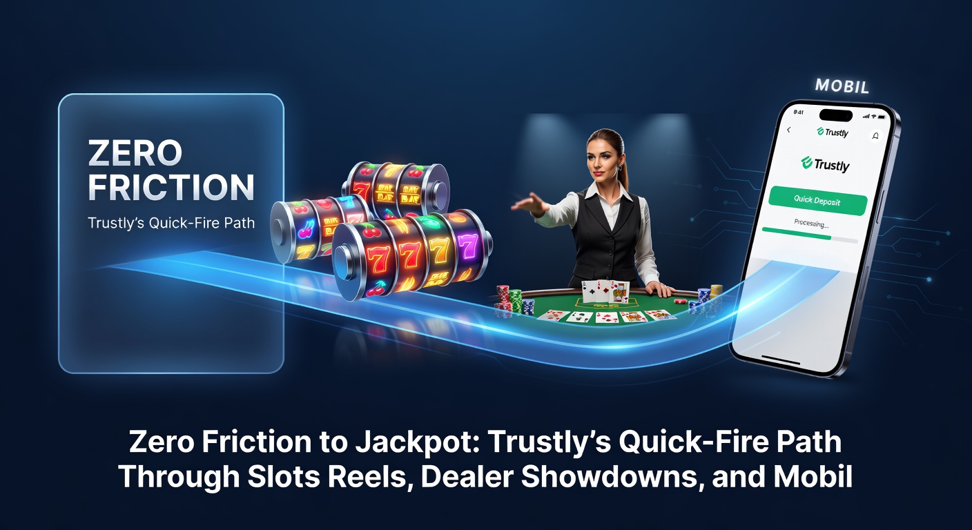 Dynamic live dealer showdown at a blackjack table integrated with Trustly's quick deposits, showing players engaging in high-stakes action on mobile devices